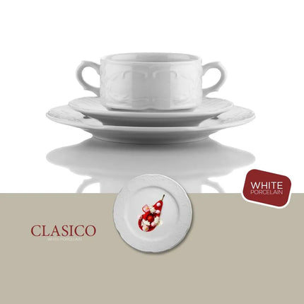 GGM Gastro (12 pcs) CLASSICO | Kebab Platter - Porcelain - 360x360mm - White