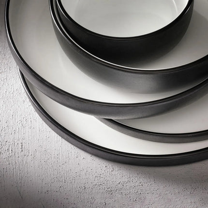 GGM Gastro (12 pcs) COSMIC | Plate - flat - Porcelain - Ø200mm - Black