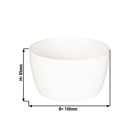 GGM Gastro (12 pcs) Dessert Bowl - Lux - Porcelain - 150ml - round - Ø 150mm - Ivory