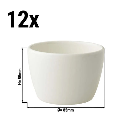 GGM Gastro (12 pcs) Dessert Bowl - Lux - Porcelain - 18cl - Ø 85mm - Ivory