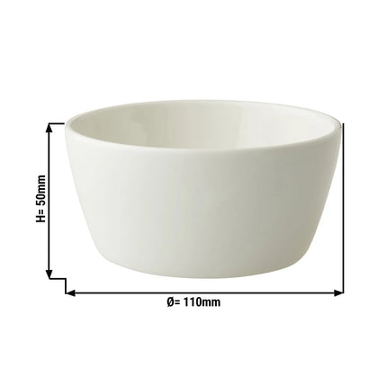 GGM Gastro (12 pcs) Dessert Bowl - Lux - Porcelain - 250ml - round - Ø 110mm - Ivory