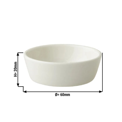 GGM Gastro (12 pcs) Dessert Bowl - Lux - Porcelain - Ø 60mm - Ivory