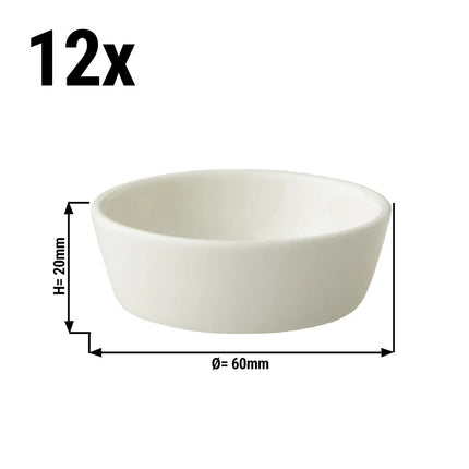 GGM Gastro (12 pcs) Dessert Bowl - Lux - Porcelain - Ø 60mm - Ivory