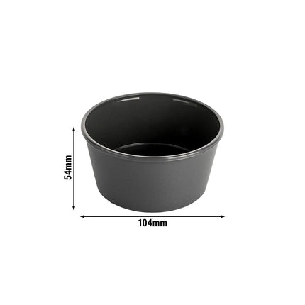 GGM Gastro (12 pcs) Dessert Bowl - Plastic - 250ml - round - Ø 104mm - Grey