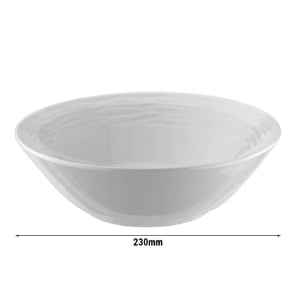 GGM Gastro (12 pcs) Dessert Bowl - SEA WAVE - Porcelain - round - Ø 230mm - White
