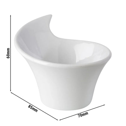 GGM Gastro (12 pcs) Dipping Pot - FRIENDLY - PET - 70ml - 85x70mm - White