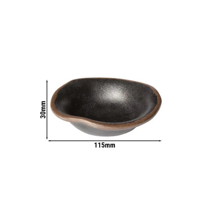 GGM Gastro (12 pcs) Dipping Pot - MARONE - Melamine - 40ml - round - Ø115mm - Black/Brown