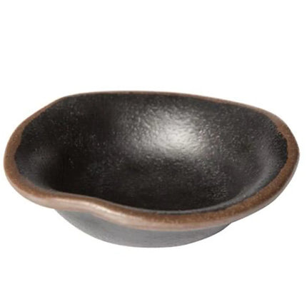 GGM Gastro (12 pcs) Dipping Pot - MARONE - Melamine - 40ml - round - Ø115mm - Black/Brown