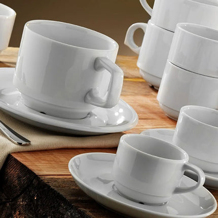 GGM Gastro (12 pcs) ENTITY - Espresso saucers - Ø120mm - White