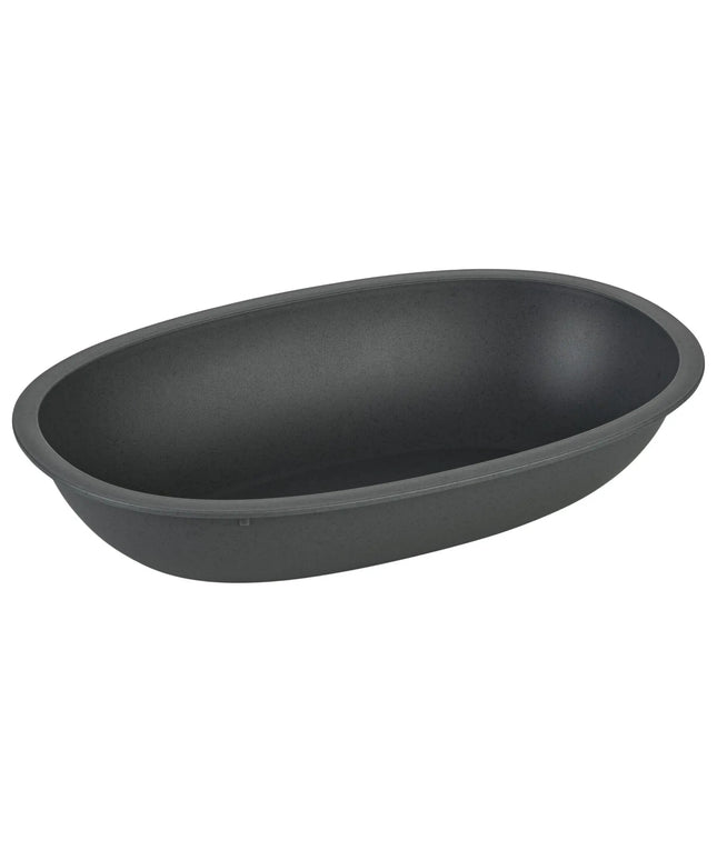 GGM Gastro (12 pcs) Food Lidding Tray Polypropylene - 800ml - Oval - Grey