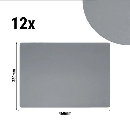 GGM Gastro (12 pcs) James Placemats - 33x46cm - Graphite