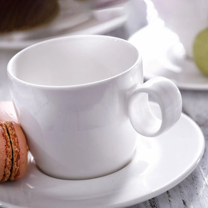 GGM Gastro (12 pcs) LUX - Cappuccino saucers - Ø160mm - Ivory