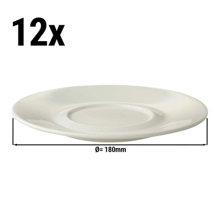 GGM Gastro (12 pcs) LUX - Coffee saucers - Ø180mm - Ivory