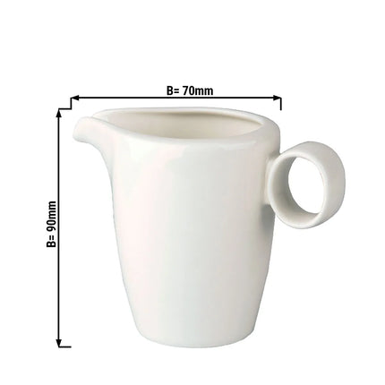 GGM Gastro (12 pcs) Lux - Milk Jug - 150ml - Porcelain - Ivory - Dishwasher-safe; Microwave- and oven-safe; CE‑stamped
