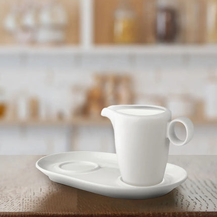 GGM Gastro (12 pcs) Lux - Milk Jug - 150ml - Porcelain - Ivory - Dishwasher-safe; Microwave- and oven-safe; CE‑stamped