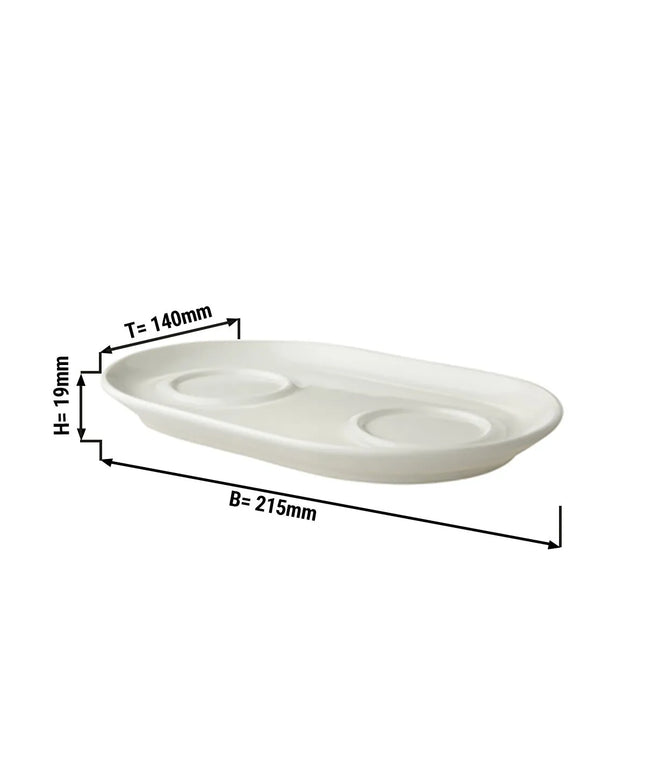 GGM Gastro (12 pcs) LUX - Milk & sugar tray - 215x140mm - Ivory