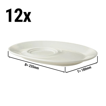 GGM Gastro (12 pcs) LUX - Milk & sugar tray - 235x180mm - Ivory