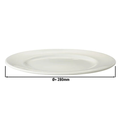 GGM Gastro (12 pcs) LUX | Plate - flat - Porcelain - Ø280mm - Ivory