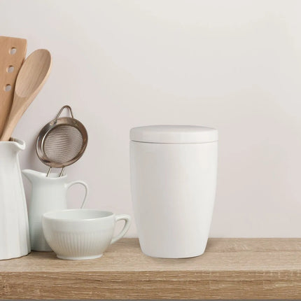 GGM Gastro (12 pcs) LUX | Sugar Bowl - Maastricht - Porcelain - Ø 70mm - Height: 100mm - with Lid - Ivory