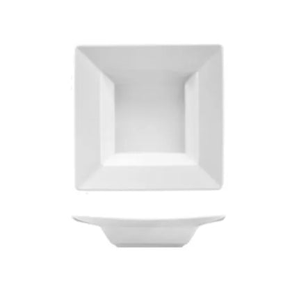GGM Gastro (12 pcs) MAYA | Deep Plate - square - Porcelain - 210x210mm - White