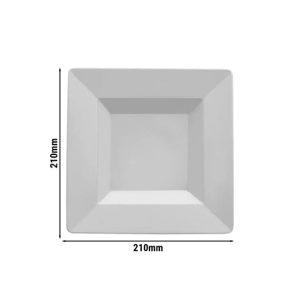 GGM Gastro (12 pcs) MAYA | Deep Plate - square - Porcelain - 210x210mm - White