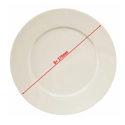 GGM Gastro (12 pcs) PERA Cream | Plate - flat - Porcelain - Ø270mm - Cream
