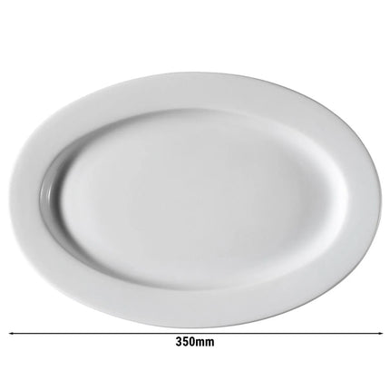 GGM Gastro (12 pcs) PERA | Kebab Platter - oval - Porcelain - 350x350mm - White