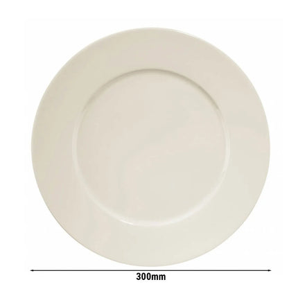 GGM Gastro (12 pcs) PERA | Plate - flat - Porcelain - Ø300mm - Cream