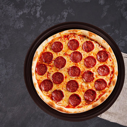 GGM Gastro (12 pcs) Pizza Plate - flat - Polyethylene - Ø360mm - Brown