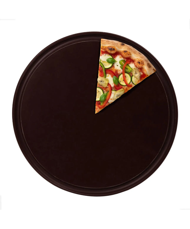 GGM Gastro (12 pcs) Pizza Plate - flat - Polyethylene - Ø380mm - Brown
