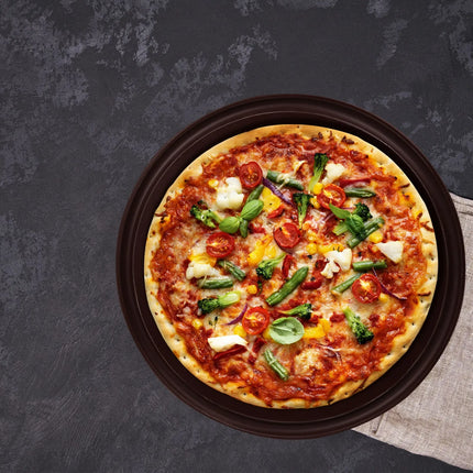 GGM Gastro (12 pcs) Pizza Plate - Polyethylene - Ø280mm - Brown