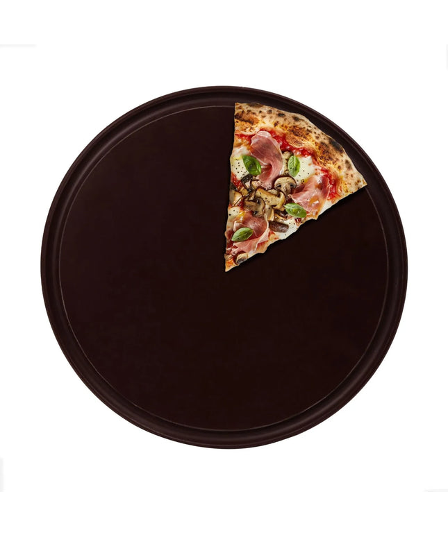 GGM Gastro (12 pcs) Pizza Plate - Polyethylene - Ø340mm - with juice groove - Brown