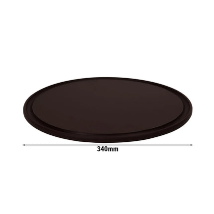 GGM Gastro (12 pcs) Pizza Plate - Polyethylene - Ø340mm - with juice groove - Brown