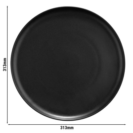 GGM Gastro (12 pcs) Pizza Plate - Porcelain - Ø310mm - Black