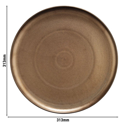 GGM Gastro (12 pcs) Pizza Plate - Porcelain - Ø310mm - Bronze