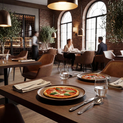 GGM Gastro (12 pcs) Pizza Plate - Porcelain - Ø310mm - Bronze