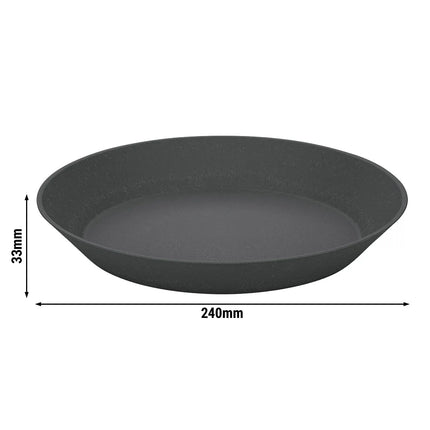 GGM Gastro (12 pcs) Plate - Polypropylene - Ø240mm - Grey