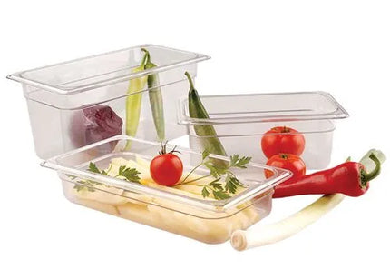 GGM Gastro (12 pcs) Polycarbonate Container GN 1/3 - Clear - 5.3L - Depth: 150mm