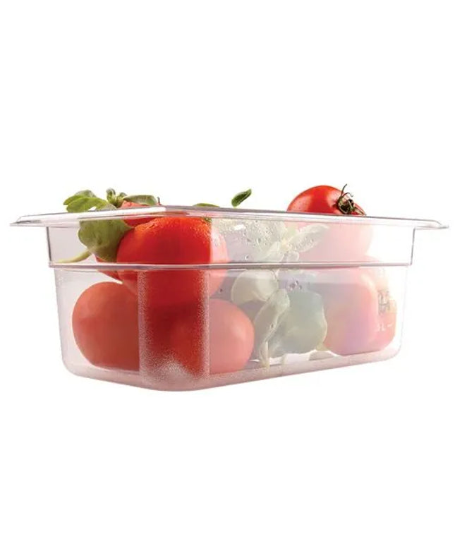 GGM Gastro (12 pcs) Polycarbonate Container GN 1/4 - Clear - 3.7L - Depth: 150mm
