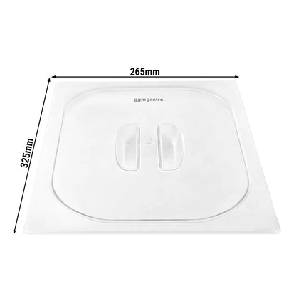 GGM Gastro (12 pcs) Polycarbonate Lid GN 1/2 - Clear - 325x265x26mm