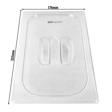GGM Gastro (12 pcs) Polycarbonate Lid GN 1/3 - Clear - 325x176x7mm