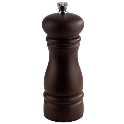 GGM Gastro (12 pcs) Salt & Pepper Mills PREMIUM - ETERNAL - Beech Wood - Height: 155mm - Dark Brown