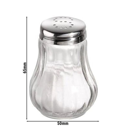 GGM Gastro (12 pcs) Salt & Pepper Shakers - Ø50mm - Glass - Height: 65mm