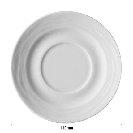 GGM Gastro (12 pcs) SEA WAVE - Coffee saucers - Ø110mm - White