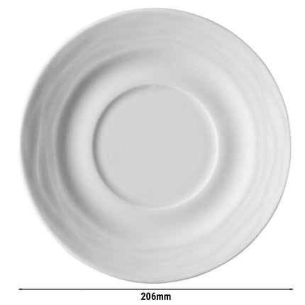 GGM Gastro (12 pcs) SEA WAVE - Espresso saucers - Ø110mm - White