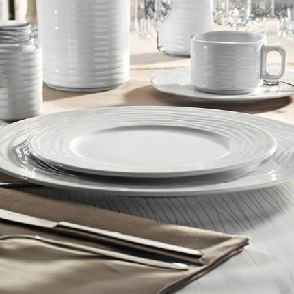 GGM Gastro (12 pcs) SEA WAVE | Porcelain - Ø210mm - White