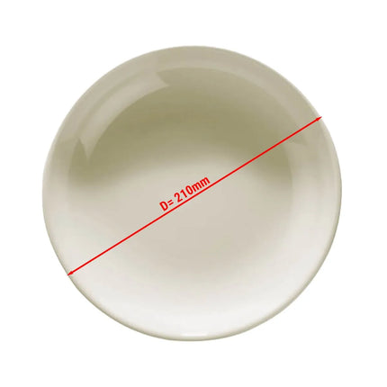 GGM Gastro (12 pcs) TEOS | Deep Plate - Porcelain - Ø210mm - Cream