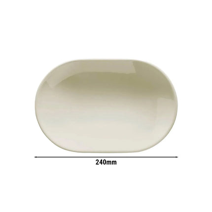 GGM Gastro (12 pcs) TEOS | Platter - oval - Porcelain - 240x240mm - Cream