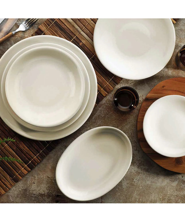 GGM Gastro (12 pcs) TEOS | Platter - oval - Porcelain - 320x320mm - Cream