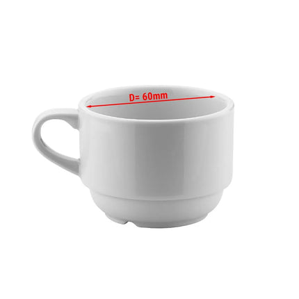 GGM Gastro (12 pcs) Turkish Coffee Cup - 100ml - White